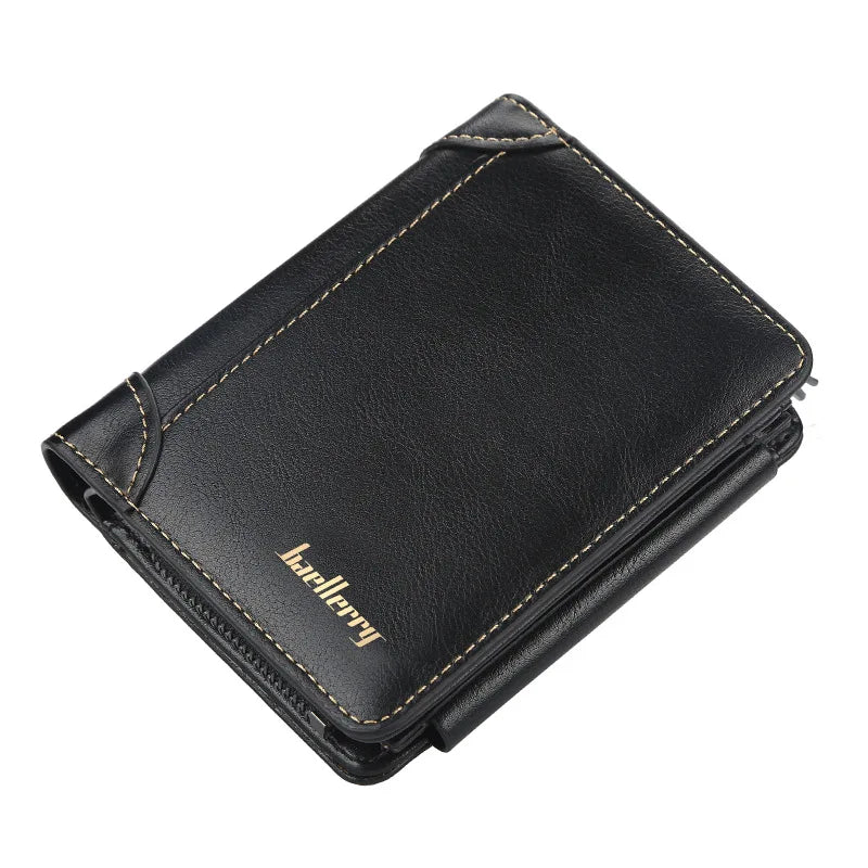 New Leather Men Wallets High Quality Zipper Short Desigh Card Holder Male Purse Vintage Coin Holder Men Wallets