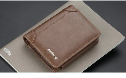 New Leather Men Wallets High Quality Zipper Short Desigh Card Holder Male Purse Vintage Coin Holder Men Wallets