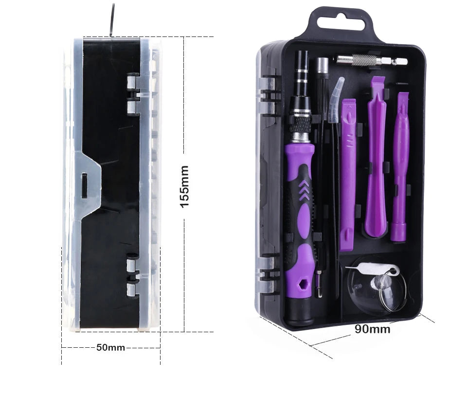 Precision Screwdriver Set 115 in 1 Purple Multi-Function Professional Repair Tool Phillips Magnetic Screw Driver Bits Hand Tool