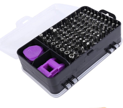 Precision Screwdriver Set 115 in 1 Purple Multi-Function Professional Repair Tool Phillips Magnetic Screw Driver Bits Hand Tool