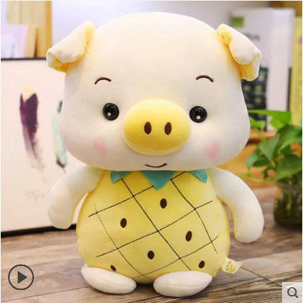 23CM Fruit Animal Plush Toy  Pig Rabbit Strawberry Pineapple Style Soft Doll To Send Children's birthday Christmas gifts