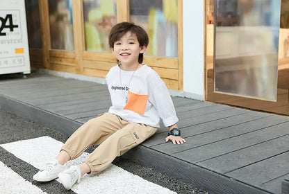 Kids Cargo Pants 2021 Summer Boys Clothes Trousers Casual Girls Pants Thin Style Toddler Pants 1 3 5 6 Years Old