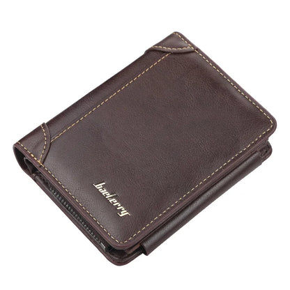 New Leather Men Wallets High Quality Zipper Short Desigh Card Holder Male Purse Vintage Coin Holder Men Wallets