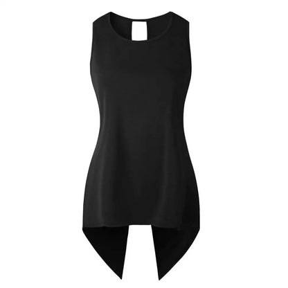 Summer Women Tops Sleeveless Irregular Cross Back Vest Tank Top Clothing Рубашки