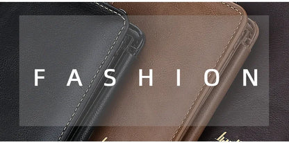 New Leather Men Wallets High Quality Zipper Short Desigh Card Holder Male Purse Vintage Coin Holder Men Wallets