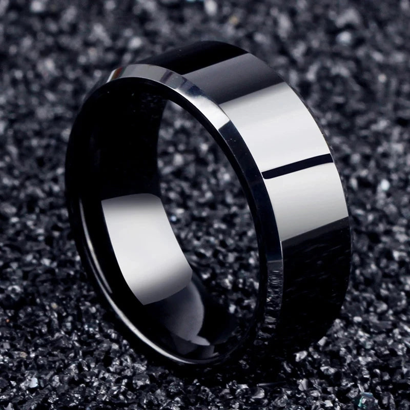 Elegant Fashion Charm Jewelry Stainless Steel Rings for Women Men Party Birthday Gift