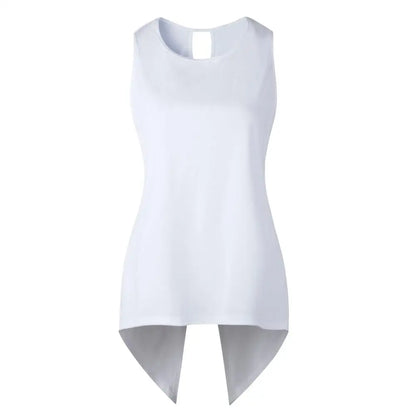 Summer Women Tops Sleeveless Irregular Cross Back Vest Tank Top Clothing Рубашки