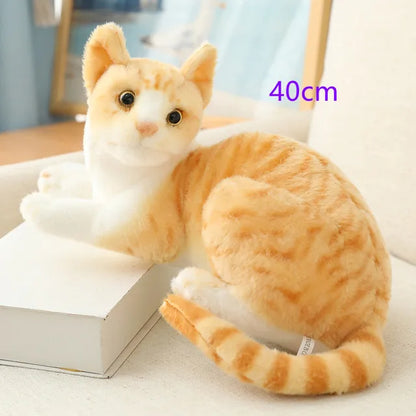 Stuffed Lifelike Siamese Cats Plush Toy simulation American Shorthair Cute Cat Doll Pet Toys Home Decor Gift For Girls birthday