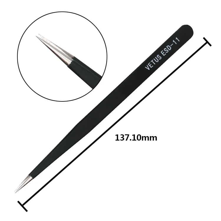 1 PC High quality  BGA Precision ESD Tweezers Set all-metal anti-static tweezers Repair Tool