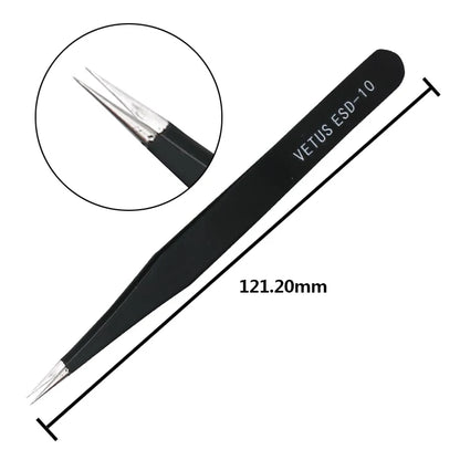 1 PC High quality  BGA Precision ESD Tweezers Set all-metal anti-static tweezers Repair Tool