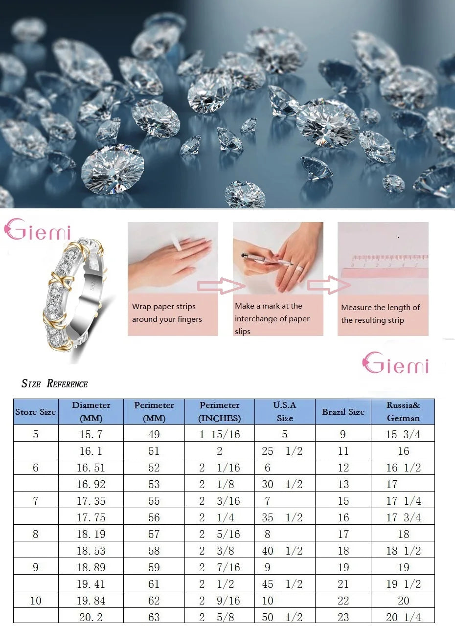 Hot Sale Real 925 Silver Top Quality Cubic Sparkling Stackable Crystals Adjustable Rings For Women Girls Bridal Jewelry