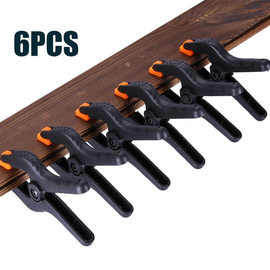 6pcs/lot 3inch A-type Plastic Nylon Adjustable Clamps for Woodworking Wood Working Tools Spring Clamp Clips Outillage