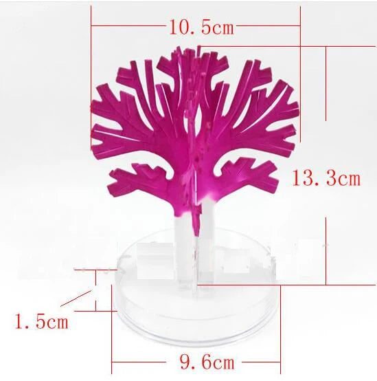 2022 14cm Visual Magic Artificial Sakura Trees Decorative Grow DIY Paper Tree Toys Flower Desktop Cherry Blossom Novelties Funny