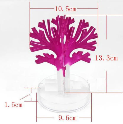 2022 14cm Visual Magic Artificial Sakura Trees Decorative Grow DIY Paper Tree Toys Flower Desktop Cherry Blossom Novelties Funny