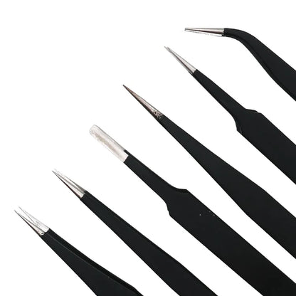 1 PC High quality  BGA Precision ESD Tweezers Set all-metal anti-static tweezers Repair Tool