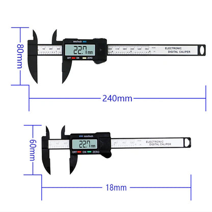 Digital Caliper 6 Inch Electronic Vernier Caliper 100mm Calliper Micrometer Digital Ruler Measuring Tool 150mm 0.1mm