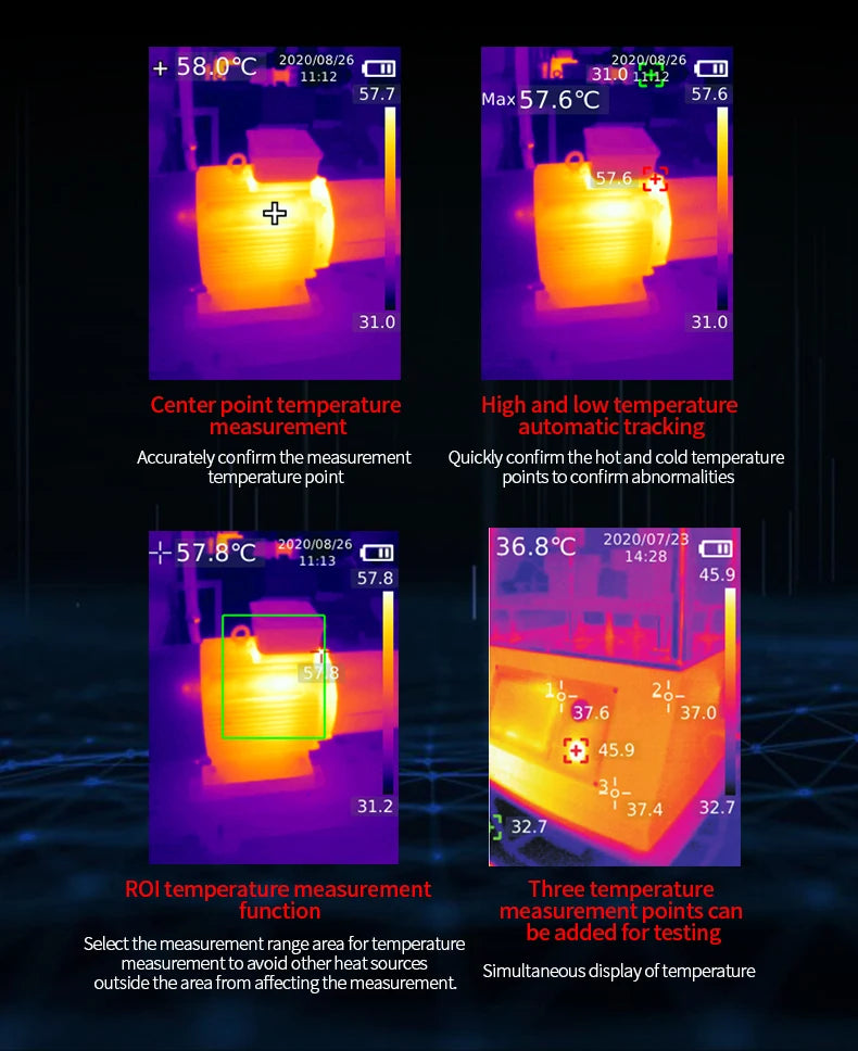 UNI-T UTI260B HD 256X192 Pixels Industrial Thermal Imager Camera Temperature Imaging Circuit Electrical Maintenance