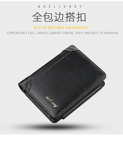 New Leather Men Wallets High Quality Zipper Short Desigh Card Holder Male Purse Vintage Coin Holder Men Wallets