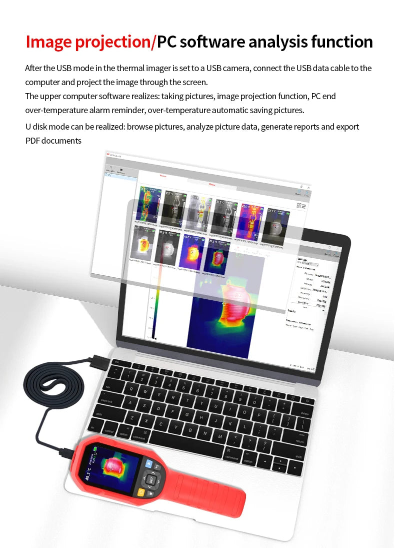 UNI-T UTI260B HD 256X192 Pixels Industrial Thermal Imager Camera Temperature Imaging Circuit Electrical Maintenance