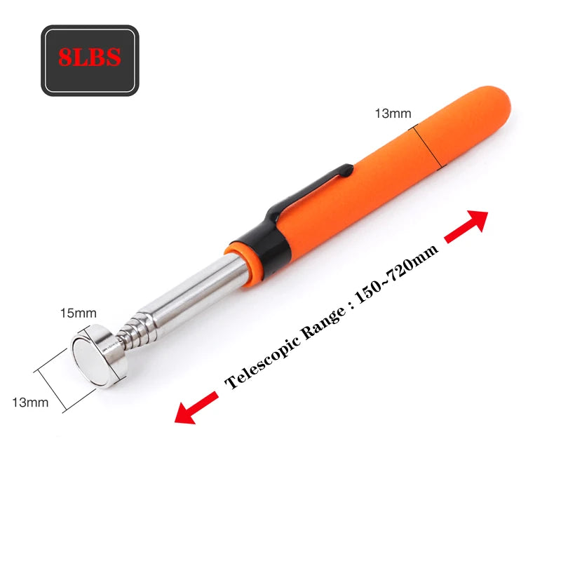 Tao Hua Yuan Telescopic Adjustable Magnetic Pick-Up Tools Grip Extendable Long Reach Pen Handy Tool for Picking Up Nuts Light AA