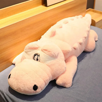 Big Size Crocodile Lying Section Plush Pillow Mat Plush Crocodile Soft Stuffed Animal Toy Cartoon Plush Dolls Kids Girl Gift