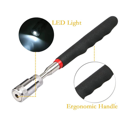 Tao Hua Yuan Telescopic Adjustable Magnetic Pick-Up Tools Grip Extendable Long Reach Pen Handy Tool for Picking Up Nuts Light AA