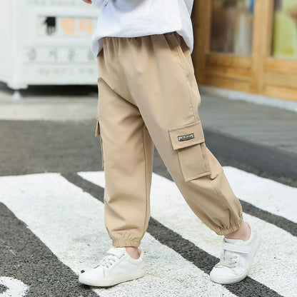 Kids Cargo Pants 2021 Summer Boys Clothes Trousers Casual Girls Pants Thin Style Toddler Pants 1 3 5 6 Years Old