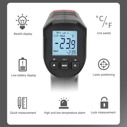 UNI-T Digital Thermometer UT306S UT306C Non-contact industrial Infrared Laser Temperature Meter Temperature Gun Tester-50-500