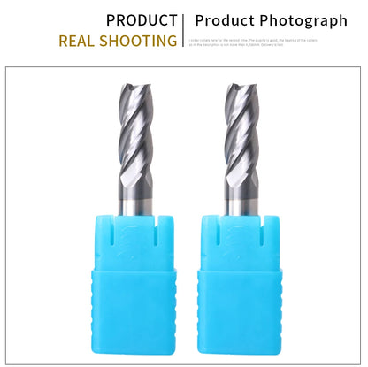 ZGT Endmills Alloy Carbide Tungsten Steel Milling Cutter End Mill HRC50 4 Flute 4mm 6mm 8mm 10mm 12mm Metal Cutter Milling Tools