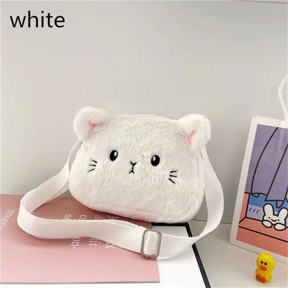 Cute Bear Crossbody Bag Kawaii Anime Bear Figure Bag Fashion Versatile Cartoon Plush Shoulder Bags For Women Girls