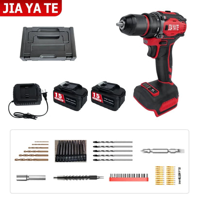 110V/220V 16.8V 21V Brushless Cordless Drill Rechargeable Electric Screwdriver Impact 80NM 2 Gear Speed Tool For Makita Battery