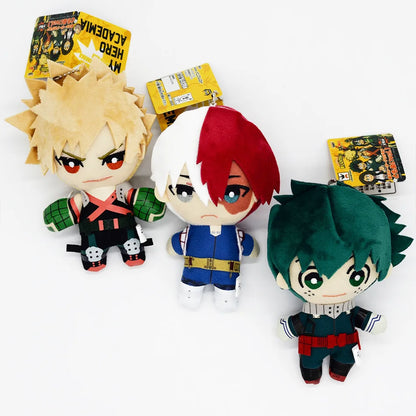 Anime 15-27cm My Hero Academia Plush Toys Cartoon Izuku Midoriya Katsuki Bakugou Shouto Todoroki Stuffed Dolls Kids Gifts