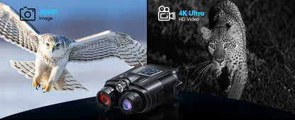 4K Night Vision Binoculars 3inch Screen 8X Digital Zoom With Tactical Light 5000mAh Rechargeable Infrared Vision Night Goggle