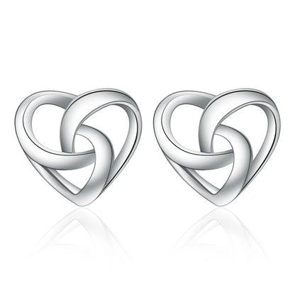 925 Sterling Silver Love Heart Stud Earrings For Women Luxury Designer Jewelry Best Selling Offers With