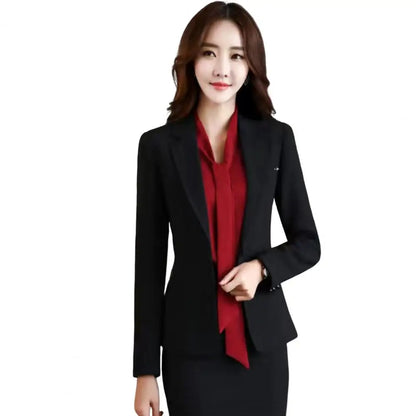 Female Korean Casual Short Single Button Blazer Femme High-quality Women Blazers Jacket Spring Autumn Lady Office Work Suit Coat