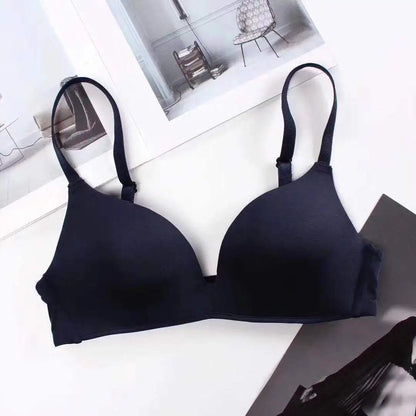 Ice Silk Bra For Women Comfort Wireless Gather Sexy Underwear For Women Push Up Simple Lingerie Seamless Brassiere Bralettle