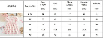 Bear Leader Short Sleeved Girls Clothing Summer New Bow Print Casual Dresses Sweet and Cute Kids Clothes for 3-7 Years Wear