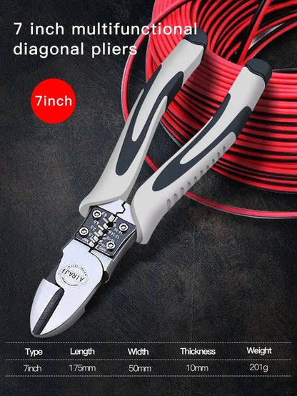 AIRAJ 7/8/9 Inch Multifunction Pliers Combination Pliers Stripper Crimper Cutter Duty Wire Pliers Diagonal Pliers Hand Tools