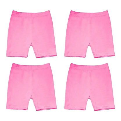 4pcs Girls Safety Pants Modal Dance Leggings Shorts 2024 Soft Candy Color Panties Girls Underwear Short tights Aged 3-12 Years