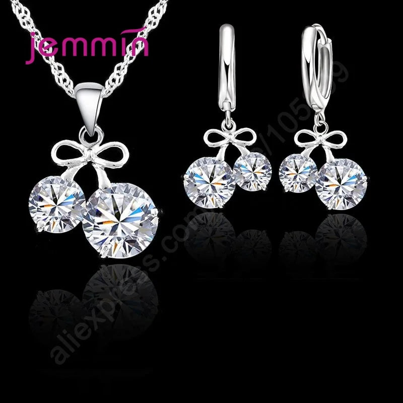 Super Deal Genuine 925 Streling Silver Jewelry Sets Women Girls Wedding Party Fine Jewelry Accessory Multiple Style