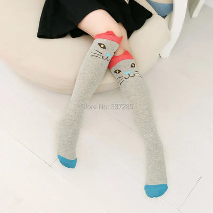 infant Child warmer ankle short lovely socks Cartoon Kids Knee High long cotton Baby cute Animal Over Knee Socks girls stockings