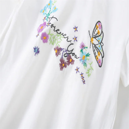 Jumping Meters 3-8T Flowers Kids Tees Hot Selling Cotton Summer Girls Tshirts Baby Clothes Children's Tees Tops