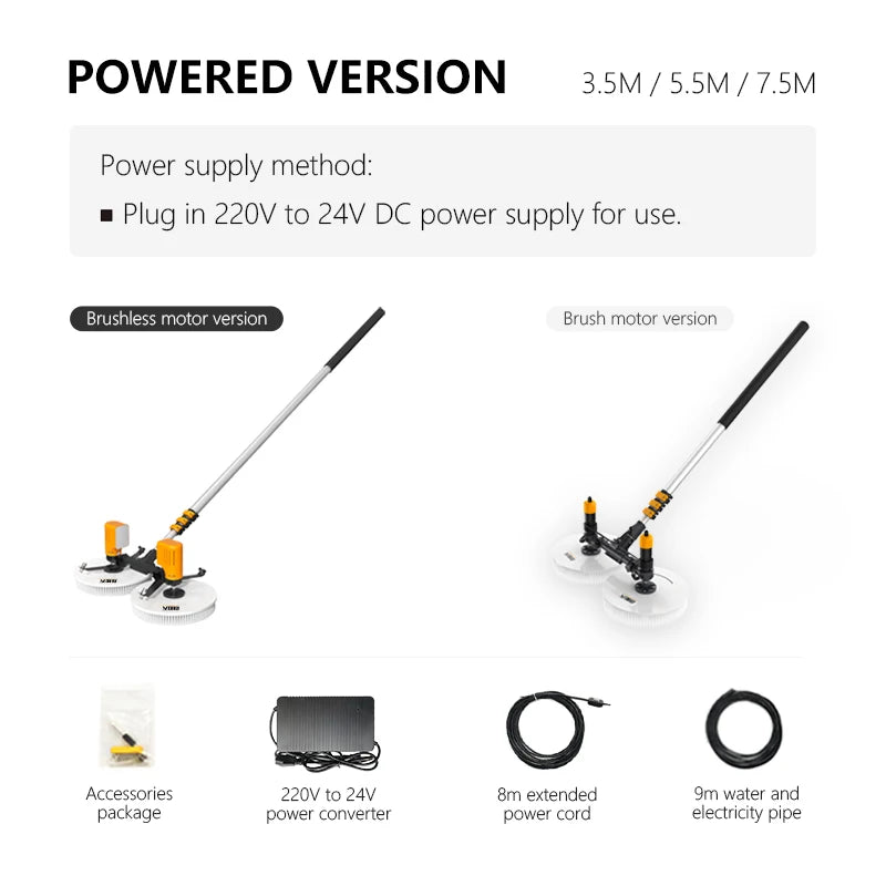 XYT solar panel cleaning double-headed electric brush PV equipment photovoltaic clean  machine tool kit complete system