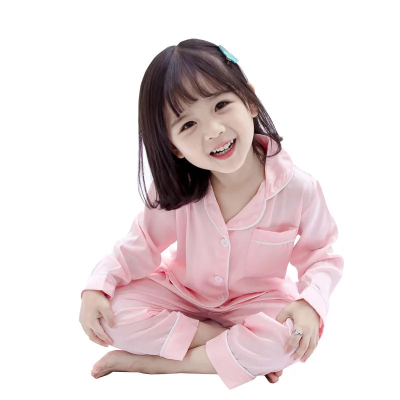 Children's Pajamas Set Baby Suits Kids Clothes Long Sleeve Toddler Boys Girls Tops Pants Set Home Wear Kids Pyjamas Nightgown