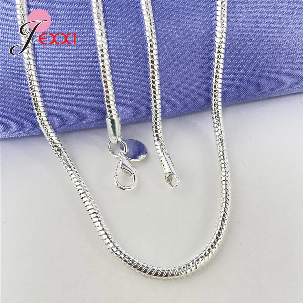 Hot Sale 925 Sterling Silver 2023 New Arrival Classical Fashion Birthday Present Chain Necklace Jewelry For Women Girls