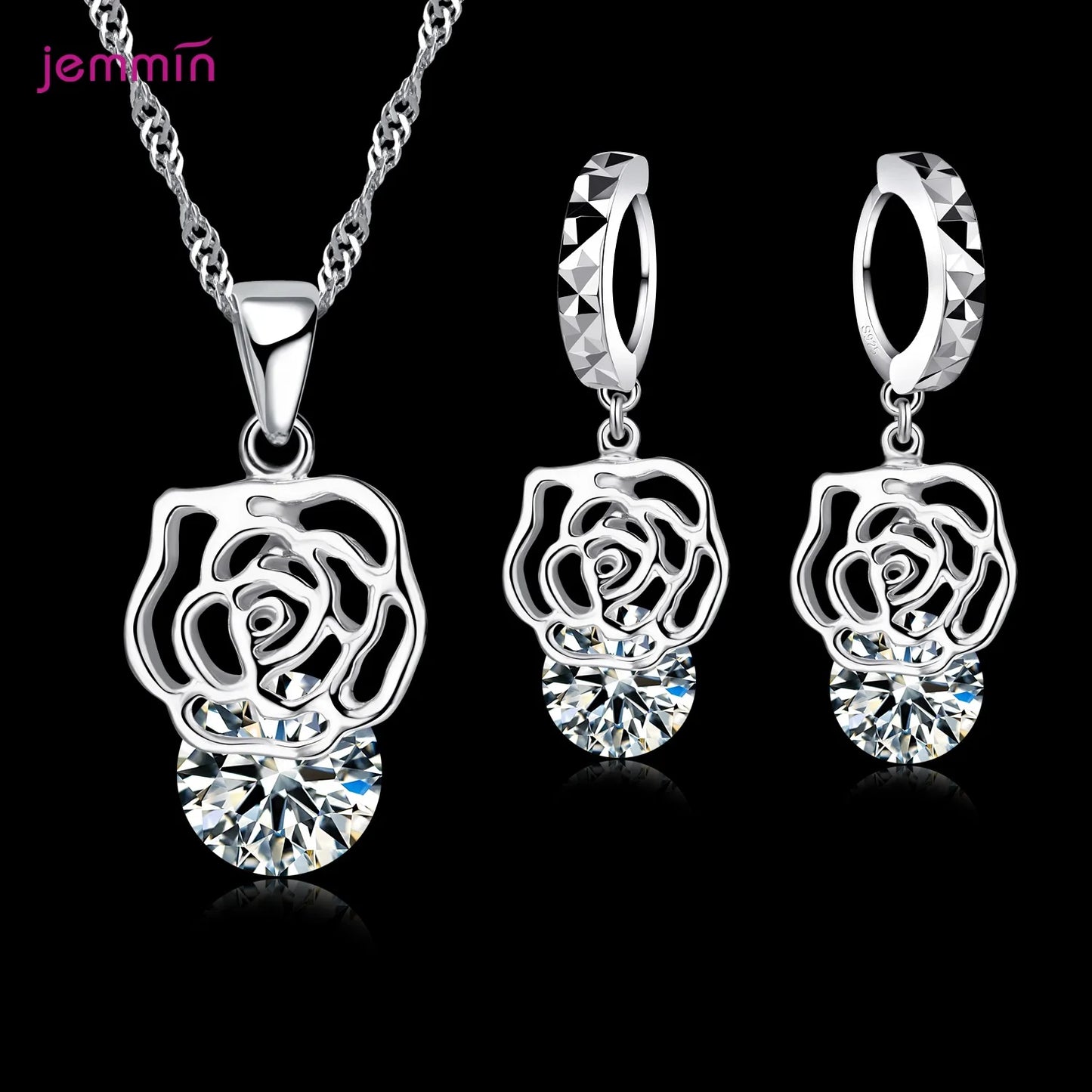 Super Deal Genuine 925 Streling Silver Jewelry Sets Women Girls Wedding Party Fine Jewelry Accessory Multiple Style