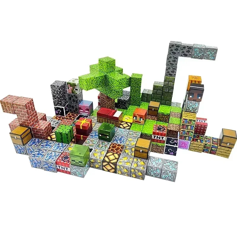 210P Upgrades Magnetic Building Blocks Toy Build Mine Magnet World Set for Boys Girls STEM Montessori Sensory Cubes for Toddlers