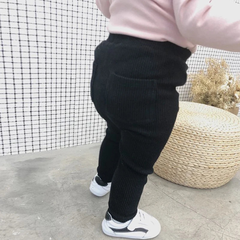 Candy Color Girls Pants New Spring Autumn Long High Waist Trousers for Kids Baby Girls Boy Cotton Soft Leggings Sweatpant Child