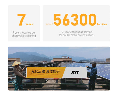 XYT solar panel cleaning double-headed electric brush PV equipment photovoltaic clean  machine tool kit complete system