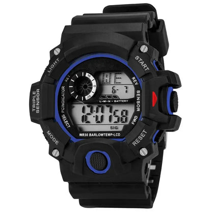 YIKAZE Men's Military Digital Watch Outdoor Men Sports Watch Waterproof Luminous Chronograph Clock Student Electronic Wristwatch